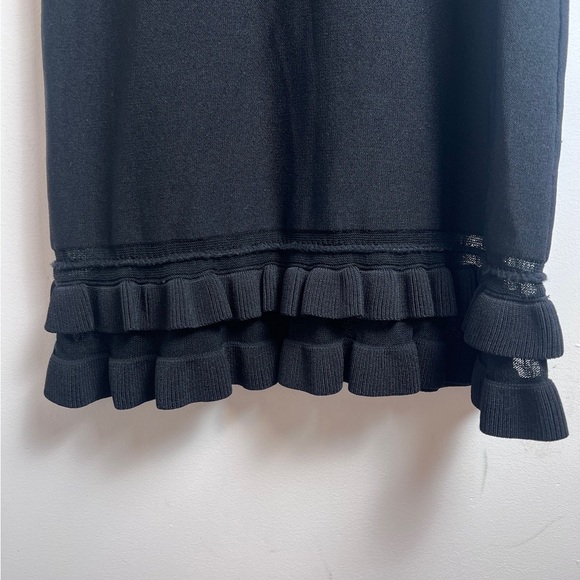 Knitz for Love & Lemons Ruffle Mesh Sleeveless Black Dress Small - Picture 9 of 12